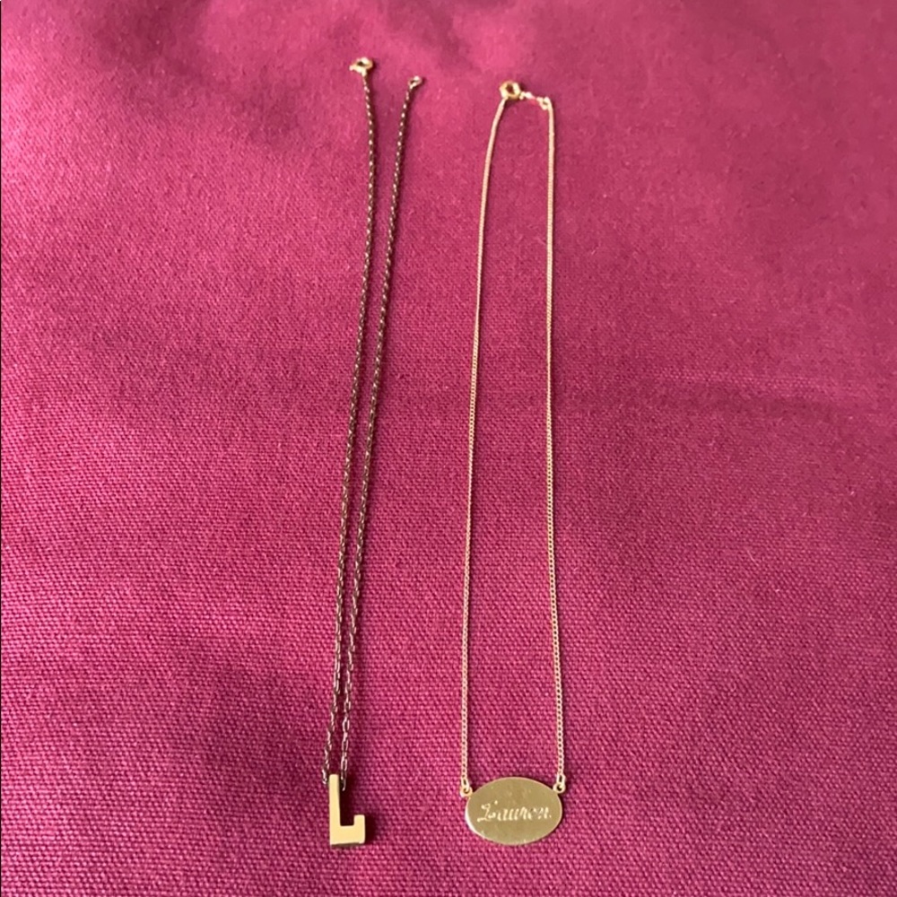 TWO Necklaces “L”& “Lauren”